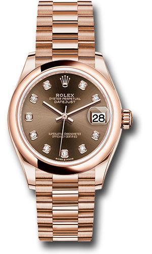 Rolex Watches - Datejust 31 Everose Gold - Domed Bezel - President - Style No: 278245 chodp