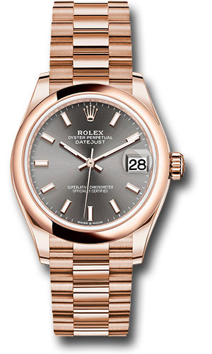 Rolex Watches - Datejust 31 Everose Gold - Domed Bezel - President - Style No: 278245 dkrhip