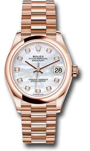 Rolex Watches - Datejust 31 Everose Gold - Domed Bezel - President - Style No: 278245 mdp
