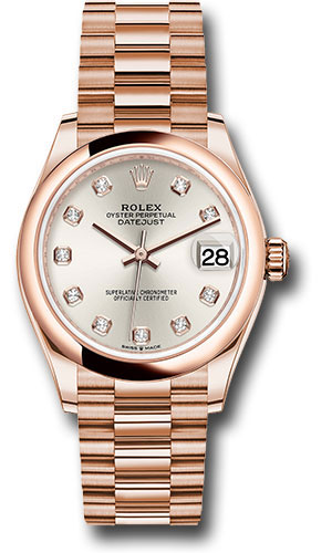 Rolex Watches - Datejust 31 Everose Gold - Domed Bezel - President - Style No: 278245 sdp