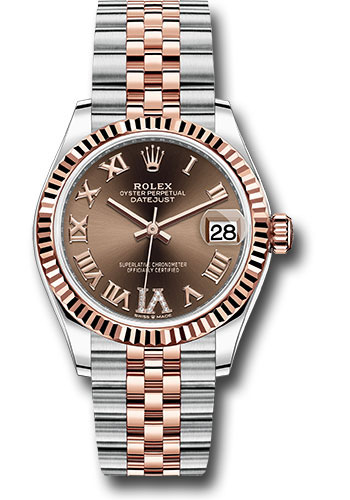 Rolex Watches - Datejust 31 Steel and Everose Gold - Fluted Bezel - Jubilee - Style No: 278271 chodr6j