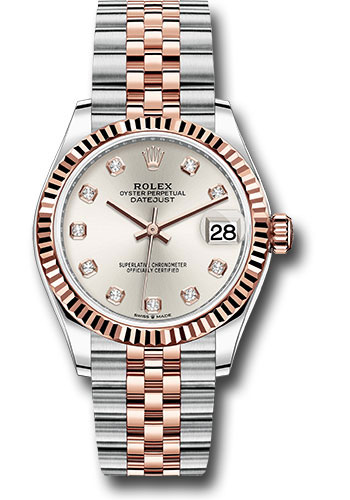 Rolex Watches - Datejust 31 Steel and Everose Gold - Fluted Bezel - Jubilee - Style No: 278271 sdj