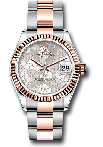 Rolex Watches - Datejust 31 Steel and Everose Gold - Fluted Bezel - Oyster - Style No: 278271 sflomdo