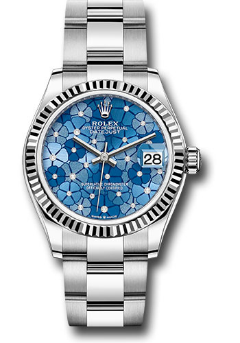 Rolex Watches - Datejust 31 Steel and White Gold - Fluted Bezel - Oyster - Style No: 278274 azflomdo