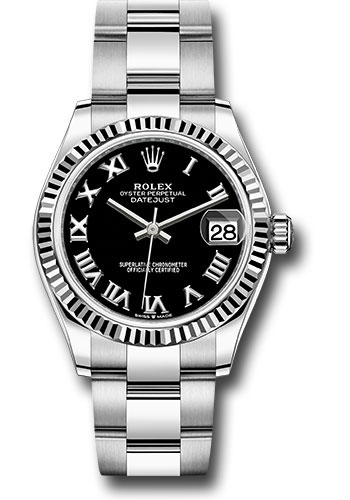 Rolex Datejust 31 Steel and White Gold - Fluted Bezel - Oyster
