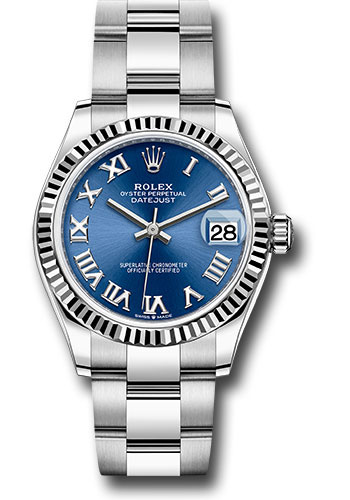 Rolex Watches - Datejust 31 Steel and White Gold - Fluted Bezel - Oyster - Style No: 278274 blro