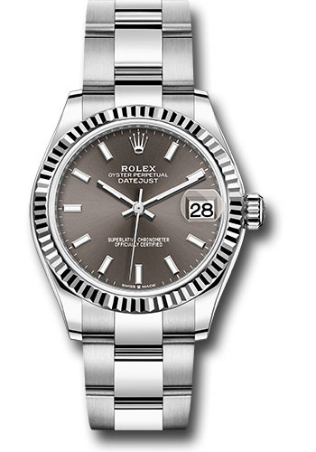 Rolex Watches - Datejust 31 Steel and White Gold - Fluted Bezel - Oyster - Style No: 278274 dkgio