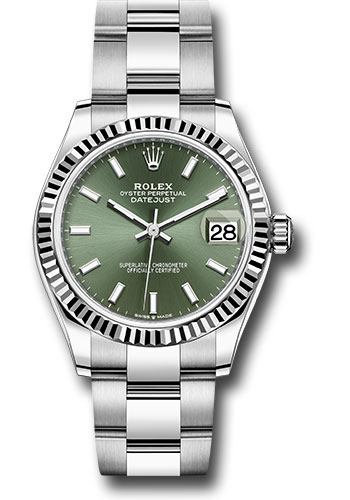 Rolex Watches - Datejust 31 Steel and White Gold - Fluted Bezel - Oyster - Style No: 278274 mgio