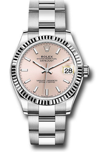 Rolex Watches - Datejust 31 Steel and White Gold - Fluted Bezel - Oyster - Style No: 278274 pio