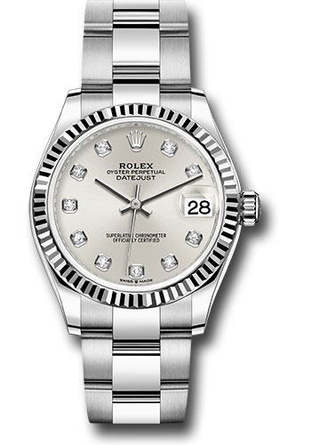 Rolex Watches - Datejust 31 Steel and White Gold - Fluted Bezel - Oyster - Style No: 278274 sdo