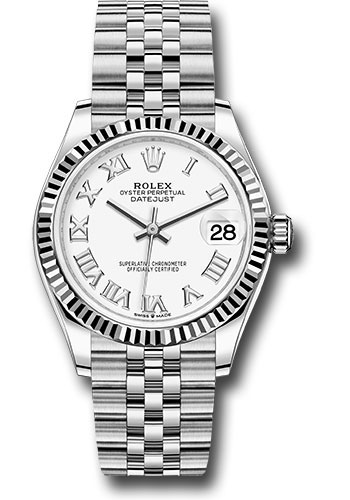 Rolex Watches - Datejust 31 Steel and White Gold - Fluted Bezel - Jubilee - Style No: 278274 wrj
