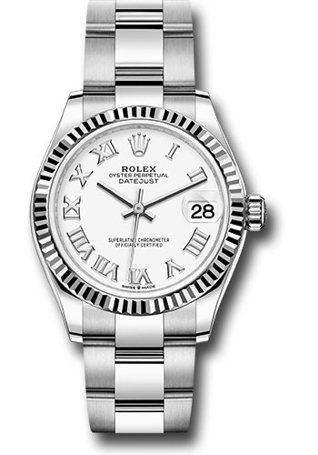 Rolex Watches - Datejust 31 Steel and White Gold - Fluted Bezel - Oyster - Style No: 278274 wro