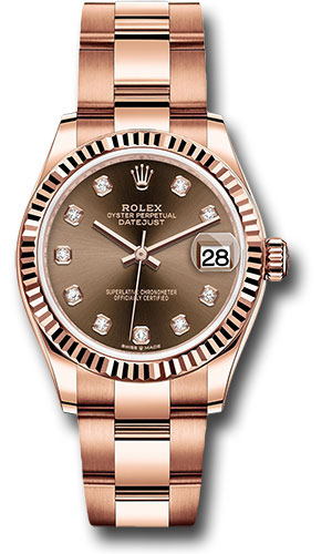 Rolex Watches - Datejust 31 Everose Gold - Fluted Bezel - Oyster - Style No: 278275 chodo