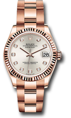 Rolex Watches - Datejust 31 Everose Gold - Fluted Bezel - Oyster - Style No: 278275 sdo