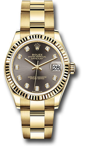 Rolex Watches - Datejust 31 Yellow Gold - Fluted Bezel - Oyster - Style No: 278278 dkgdo