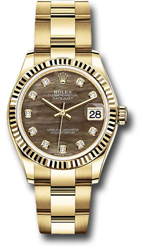 Rolex Watches - Datejust 31 Yellow Gold - Fluted Bezel - Oyster - Style No: 278278 dkmdo