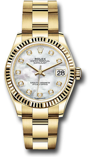 Rolex Watches - Datejust 31 Yellow Gold - Fluted Bezel - Oyster - Style No: 278278 mdo