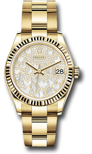 Rolex Watches - Datejust 31 Yellow Gold - Fluted Bezel - Oyster - Style No: 278278 pmopbo