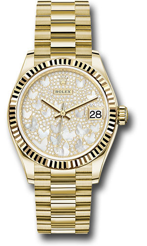 Rolex Watches - Datejust 31 Yellow Gold - Fluted Bezel - President - Style No: 278278 pmopbp