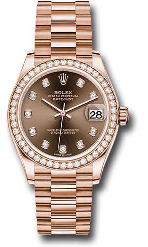 Rolex Watches - Datejust 31 Everose Gold - 46 Dia Bezel - President - Style No: 278285RBR chodp