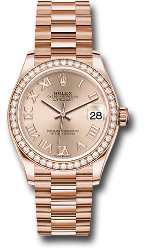 Rolex Watches - Datejust 31 Everose Gold - 46 Dia Bezel - President - Style No: 278285RBR rsrp