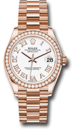 Rolex Watches - Datejust 31 Everose Gold - 46 Dia Bezel - President - Style No: 278285RBR wrp