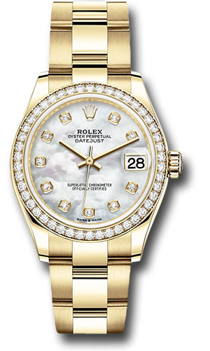 Rolex Watches - Datejust 31 Yellow Gold - 46 Dia Bezel - Oyster - Style No: 278288RBR mdo