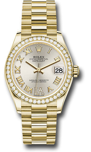 Rolex Watches - Datejust 31 Yellow Gold - 46 Dia Bezel - President - Style No: 278288RBR sdr6p