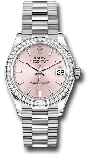 Rolex Watches - Datejust 31 White Gold - 46 Dia Bezel - President - Style No: 278289rbr pip