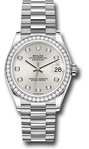 Rolex Watches - Datejust 31 White Gold - 46 Dia Bezel - President - Style No: 278289rbr sdp