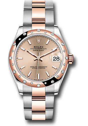 Rolex Watches - Datejust 31 Steel and Everose Gold - 24 Dia Bezel - Oyster - Style No: 278341RBR roio