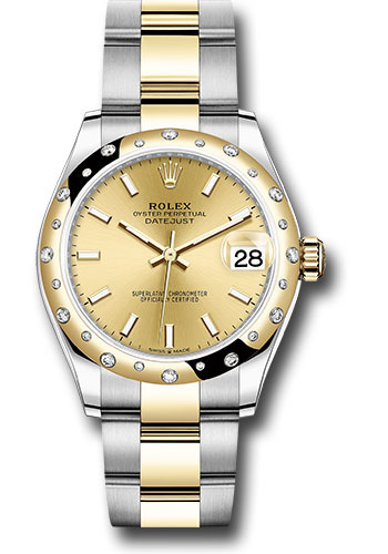 Rolex Watches - Datejust 31 Steel and Yellow Gold - 24 Dia Bezel - Oyster - Style No: 278343 chio