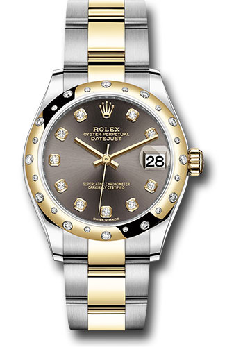 Rolex Watches - Datejust 31 Steel and Yellow Gold - 24 Dia Bezel - Oyster - Style No: 278343 dkgdo