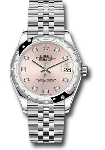 Rolex Watches - Datejust 31 Steel and White Gold - Domed 24 Dia Bezel - Jubilee - Style No: 278344RBR pdj