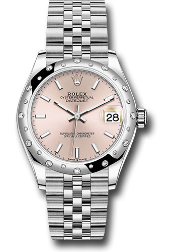 Rolex Watches - Datejust 31 Steel and White Gold - Domed 24 Dia Bezel - Jubilee - Style No: 278344RBR pij