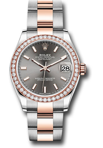 Rolex Watches - Datejust 31 Steel and Everose Gold - 46 Dia Bezel - Oyster - Style No: 278381RBR dkrhio