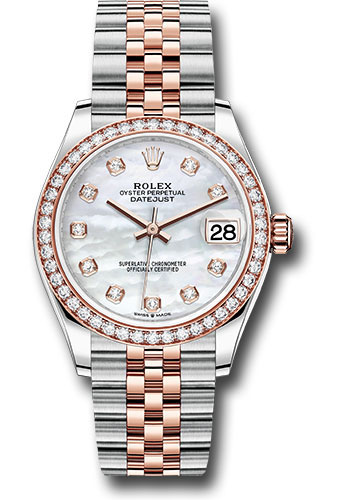 Rolex Watches - Datejust 31 Steel and Everose Gold - 46 Dia Bezel - Jubilee - Style No: 278381RBR mdj