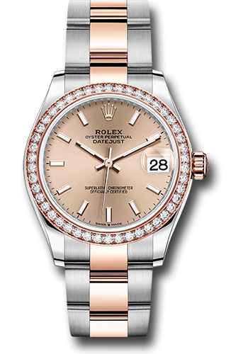 Rolex Watches - Datejust 31 Steel and Everose Gold - 46 Dia Bezel - Oyster - Style No: 278381RBR roio