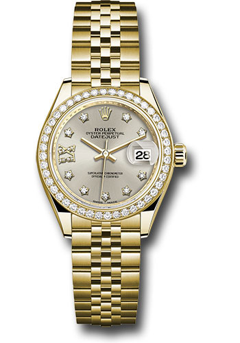 Rolex Watches - Datejust Lady 28 Yellow Gold - Diamond Bezel - Jubilee Bracelet - Style No: 279138RBR s9dix8dj