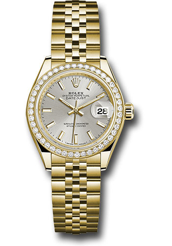 Rolex Watches - Datejust Lady 28 Yellow Gold - Diamond Bezel - Jubilee Bracelet - Style No: 279138RBR sij