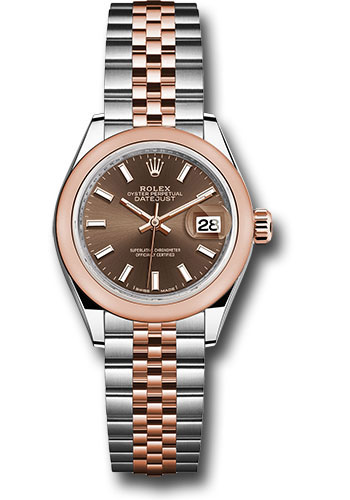 Rolex Watches - Datejust Lady 28 Steel and Everose Gold - Domed Bezel - Jubilee - Style No: 279161 choij