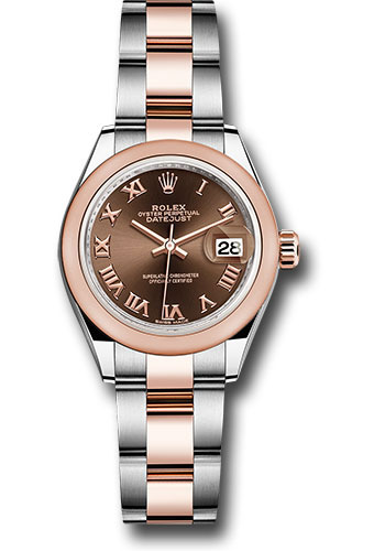 Rolex Watches - Datejust Lady 28 Steel and Everose Gold - Domed Bezel - Oyster - Style No: 279161 choro