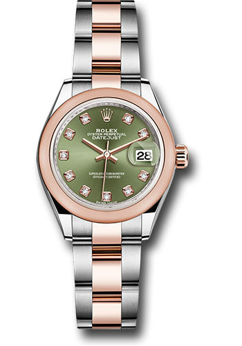 Rolex Watches - Datejust Lady 28 Steel and Everose Gold - Domed Bezel - Oyster - Style No: 279161 ogdo