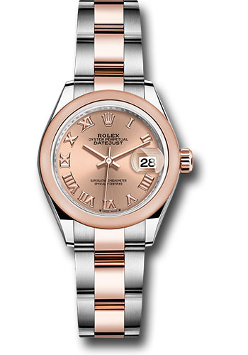 Rolex Watches - Datejust Lady 28 Steel and Everose Gold - Domed Bezel - Oyster - Style No: 279161 rsro