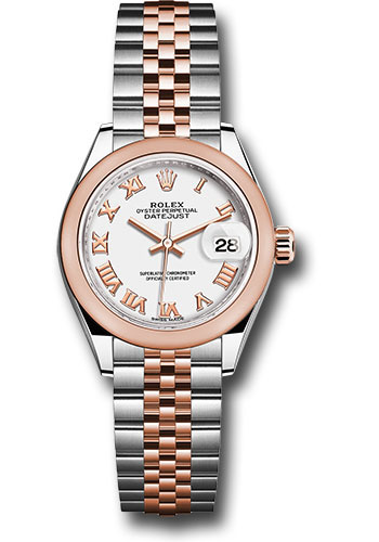 Rolex Watches - Datejust Lady 28 Steel and Everose Gold - Domed Bezel - Jubilee - Style No: 279161 wrj