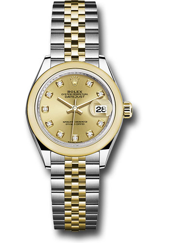 Rolex Watches - Datejust Lady 28 Steel and Yellow Gold - Domed Bezel - Jubilee - Style No: 279163 chdj