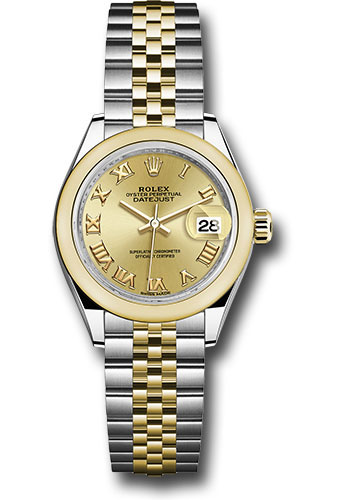 Rolex Watches - Datejust Lady 28 Steel and Yellow Gold - Domed Bezel - Jubilee - Style No: 279163 chrj