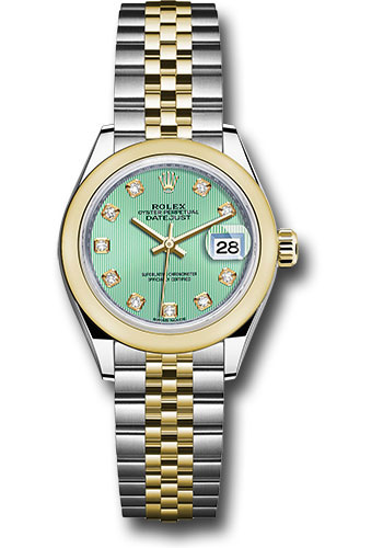 Rolex Watches - Datejust Lady 28 Steel and Yellow Gold - Domed Bezel - Jubilee - Style No: 279163 mgdj