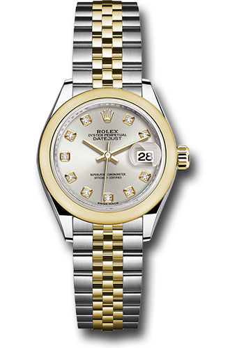 Rolex Watches - Datejust Lady 28 Steel and Yellow Gold - Domed Bezel - Jubilee - Style No: 279163 sdj