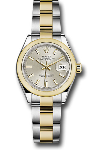 Rolex Watches - Datejust Lady 28 Steel and Yellow Gold - Domed Bezel - Oyster - Style No: 279163 sio